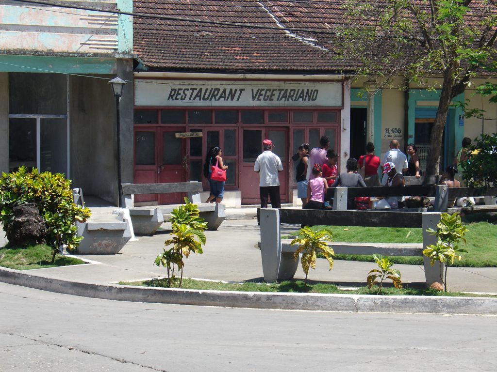 Im Stadtzentrum gibt es sogar ein vegetarisches Restaurant.