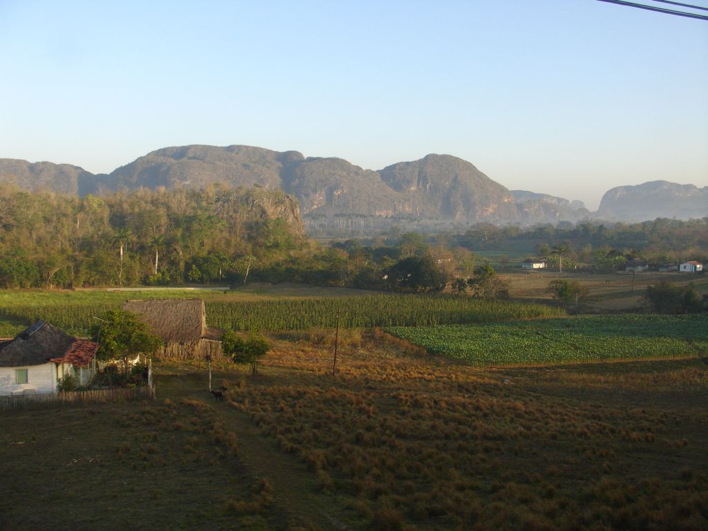 Ein letzter Blick auf die Mogotes im Morgenlicht.