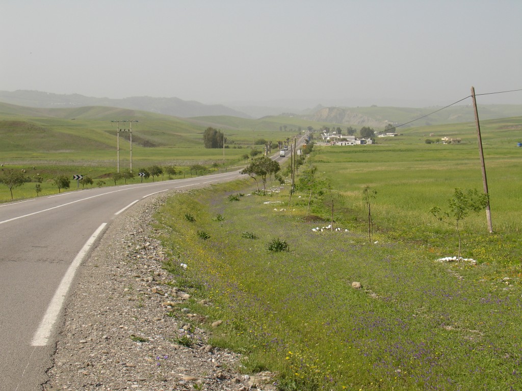 Die Landschaft wurde nach einer steilen Abfahrt aus Taounate etwas flacher.