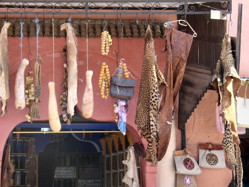 Schlangenhäute, Leopardenfelle und Ähnliches sollen bei verschiedenen Leiden helfen.