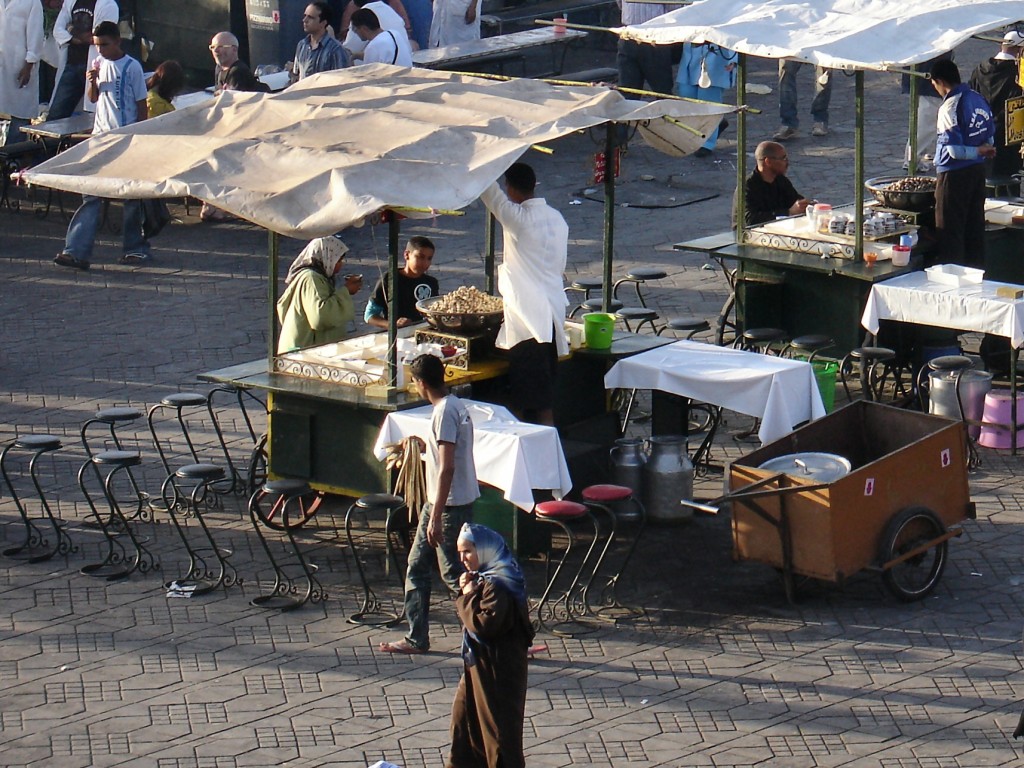 An diesen Ständen gab es Schnecken.