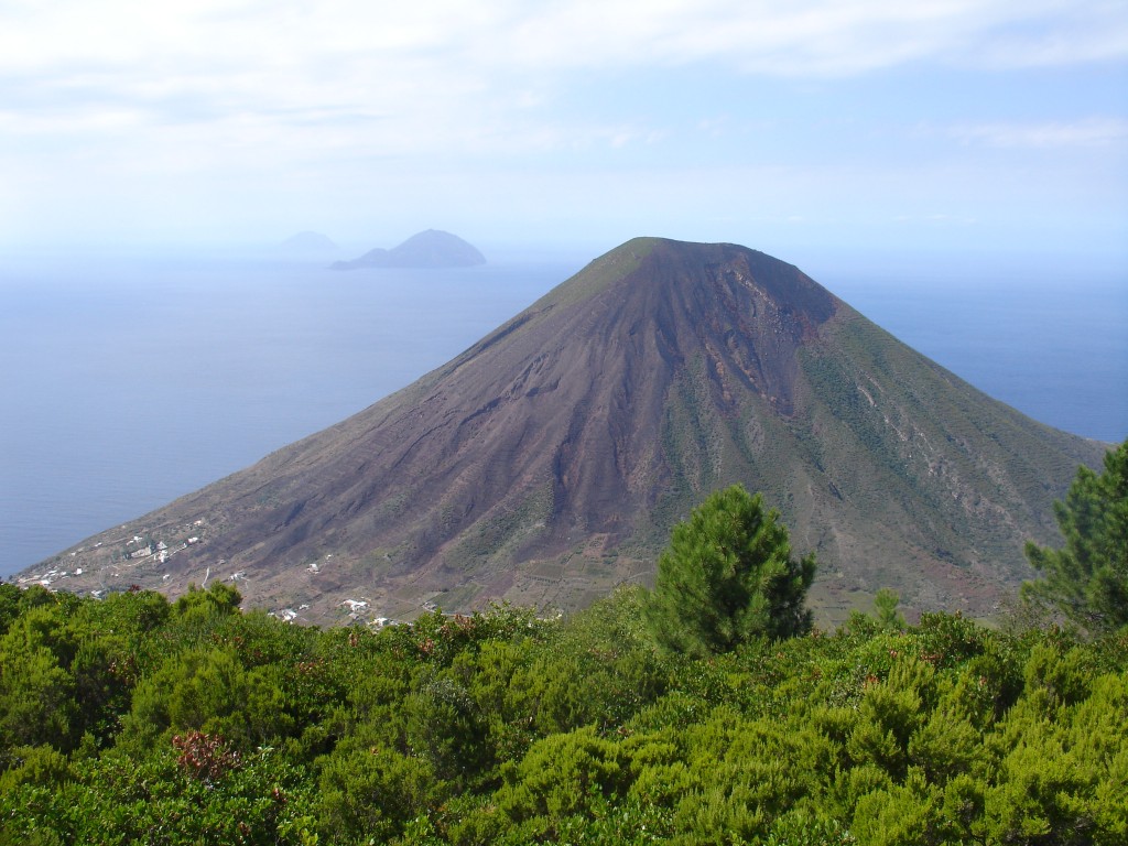 Vom Gipfel des Fossa delle Felci hat man einen Blick auf den anderen großen Berg der Insel, den Monte dei Porri, und auf die Nachbarinseln Filicudi und Alicudi.<br />Auch die Nachbarinseln Lipari und Vulcano kann man von dort aus sehen. Salina ist die einzige der äolischen Inseln, von der aus man alle sechs anderen sehen kann, wenn auch nicht alle von einem Punkt aus.