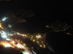 Taormina: Blick auf Isola Bella bei Nacht