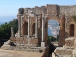 Theater von Taormina: Blick auf die Küste