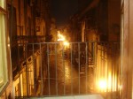 Palermo: Blick aus meinem Hotelzimmer in eine nächtliche Gasse