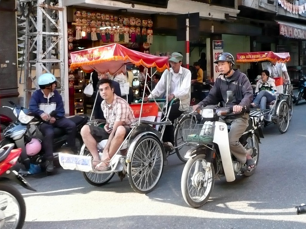 Mit Rikschas (auf vietnamesisch Cyclo) fahren heute fast nur noch Touristen.